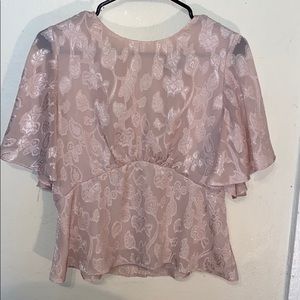 Light pink peplum blouse
